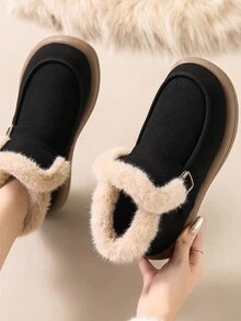 復古百搭女式雪靴,2023年秋冬新品,高筒,防風,保暖舒適,孕婦和腳寬胖人士皆適用