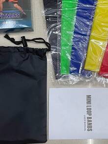 1pc Mixed Color Tpe Resistance Band Set For Fitness, Yoga And Workout - Multicolor - View 3