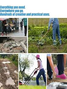 100入組/袋加厚粉紅色一次性鞋套 - 粉色 - 查看 4