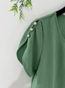 Women Tops - 薄荷綠 - 查看 2