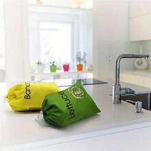 1pc Yellow Banana Storage Bag, Green Vegetable Preservation Bag, Prevent Ripening, Banana Storage Freshness Bag, Lightweight Convenient, Washable, Durable, Kitchen Supplies - Yellow - View 4