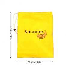 1pc Yellow Banana Storage Bag, Green Vegetable Preservation Bag, Prevent Ripening, Banana Storage Freshness Bag, Lightweight Convenient, Washable, Durable, Kitchen Supplies - Yellow - View 3