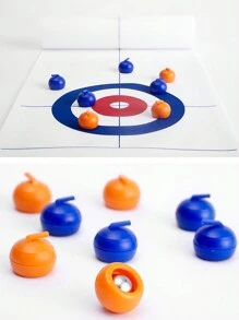 1 套桌面冰壶游戏和家庭趣味棋盘游戏，成人沙狐球，带 8 个滚轮，棋盘游戏，游戏，成人游戏 - 彩色 - 查看 8