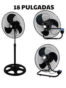 Maxi Accesorios Ventilador 3 En 1 Con 3 Aspas Metálicas 18 Pulgadas De Diámetro - Negro - Ver 2