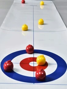 1 套桌面冰壶游戏和家庭趣味棋盘游戏，成人沙狐球，带 8 个滚轮，棋盘游戏，游戏，成人游戏 - 彩色 - 查看 2