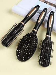 1 Miếng Không khí Cái túi Chống tĩnh điện Lược Nhựa Mát xa Chống tĩnh điện Bàn chải tóc Thực tế Quan tâm SPA Máy mát xa đầu Vật dụng trong nhà Tóc xoăn Lược chải tóc - màu đen - Xem 2
