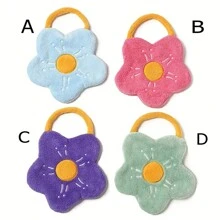 1入花朵造型抹手巾,掛式風乾手巾,採用厚實珊瑚絨製成,創意設計,浴室配件和裝飾 - 彩色 - 查看 3