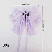 1pc防滑髮夾,雪紡長飄流線口爪夾半捆頭夾頭髮夾女孩細髮造型配件