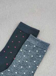 5 đôi/gói tất jacquard dài đến bắp chân thường ngày/dự tiệc dành cho nam vào mùa thu/đông, mùa thu - Nhiều màu - Xem 5