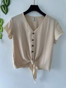 Women Tops - Beige - View 1