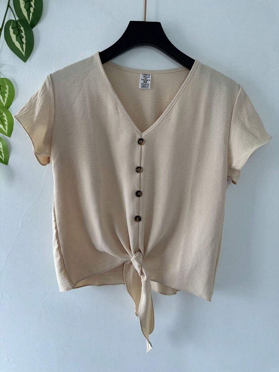 Women Tops - Beige - View 1