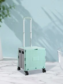 1個可折疊運輸手推車,可折疊滾動手推車,行李收納箱,大容量攜帶超市購物車,配有輪子,非常適合室外露營和收納,適用於居家旅行使用,旅行必備品,適用於男女學生的各種旅行假期、蜜月、郵輪、返校用途 - 綠色 - 查看 5