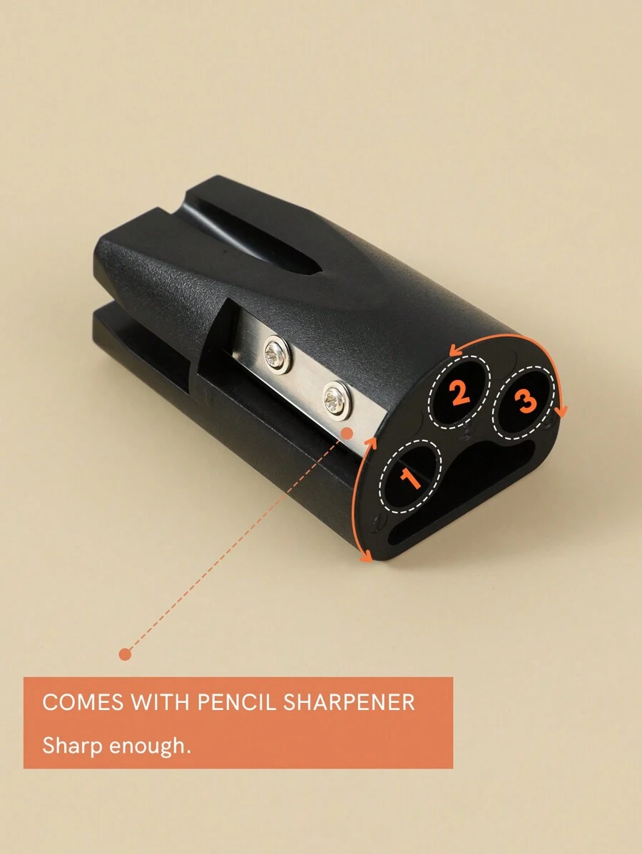 1pc 3-In-1 Eyebrow Pencil Sharpener For Wooden & Waterproof Peel-Off Brow Pencils, Multi-Functional Plastic Duckbill, Eye Makeup, Cosmetic Tool,Makeup,Cheap,Room Decor,Vanity,Travel,Bedroom,Makeup Accessories,Cheap,Stocking Stuffers,Makeup,Makeup Tools,Cheap Stuff,Gifts,Gifts For Women,Christmas Gifts - Black - View 1