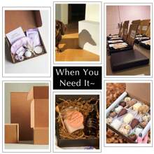 30 件可堆疊黑色運輸盒禮品包裝紙板箱小號中型大號耐用紙箱 - 黑色 - 查看 6