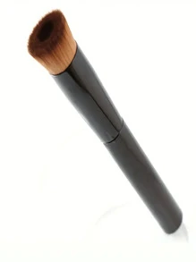 1 Peça Pincel líquido preto para base côncava, pincel de maquiagem, pincel de cabeça redonda, Pincel especial para base com acabamento natural, pincel de maquiagem plano multifuncional para blush