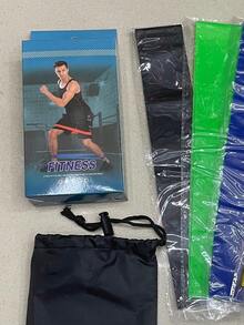 1pc Mixed Color Tpe Resistance Band Set For Fitness, Yoga And Workout - Multicolor - View 2