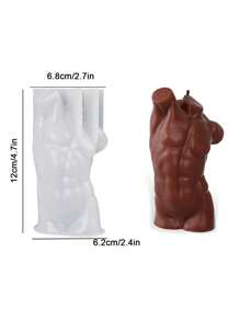 1 Miếng DIY Nhựa epoxy Nam & Nữ Cơ thể Hình dạng Khuôn Đối với Nến , Mùi thơm đá , Băng dán Đồ trang trí , Khuôn silicon - trắng - Xem 3