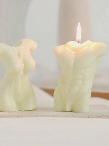 1 Miếng DIY Nhựa epoxy Nam & Nữ Cơ thể Hình dạng Khuôn Đối với Nến , Mùi thơm đá , Băng dán Đồ trang trí , Khuôn silicon - trắng - Xem 2