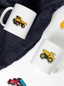 50入組個性化卡通汽車貼紙,適用於汽車、筆記型電腦、滑板、行李箱