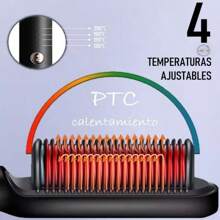 Cepillo Alaciador Secador Eléctrico Suave Iónica Negativas - Negro - Ver 5