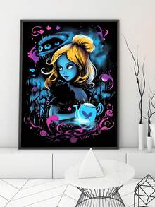 钻石画黑暗少女个性化钻石画套装，成人DIY 5D钻石画入门套装，全钻钻石点画，艺术工艺品，儿童家居派对墙面装饰，30*40厘米无框