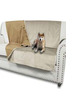 SNITIE 1只純色防水狗狗床墊毯,寵物沙發墊,無綁帶 - 米色 - 查看 1