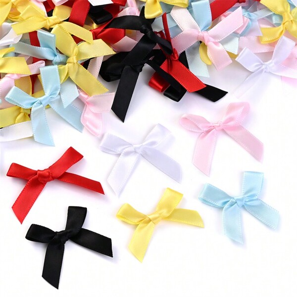 20 pièces/set Mini nœuds papillon pour artisanat, nœuds papillon multicolores petits, nœuds en satin pour fleurs, emballage cadeau, mariage, anniversaire, couture, scrapbooking, DIY, décoration, Saint-Valentin