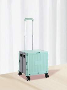 1個可折疊運輸手推車,可折疊滾動手推車,行李收納箱,大容量攜帶超市購物車,配有輪子,非常適合室外露營和收納,適用於居家旅行使用,旅行必備品,適用於男女學生的各種旅行假期、蜜月、郵輪、返校用途 - 綠色 - 查看 9