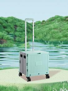 1個可折疊運輸手推車,可折疊滾動手推車,行李收納箱,大容量攜帶超市購物車,配有輪子,非常適合室外露營和收納,適用於居家旅行使用,旅行必備品,適用於男女學生的各種旅行假期、蜜月、郵輪、返校用途 - 綠色 - 查看 8