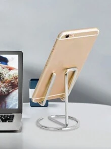 1入組極簡風格桌面手機支架,金屬鐵合金材質手機支架,適用於客廳、臥室、辦公桌、讀書間等!
