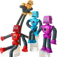 4 Cốc hút Người máy Đồ chơi , Giảm Co giãn Ống Kéo Niềm vui Đồ chơi - Nhiều màu - Xem 3