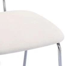 Duhome Faux Leather Indoor Kitchen Dining Chairs with Rattan Backrest Modern Mid-Century Industrial Upholstered Round Seat Chairs set of 2