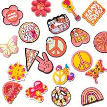 20pcs Shoe Charms For Clog Decoration Peace Sandals Accessories For Girls Women Boys Adults Party's Favor - Multicolor - View 2