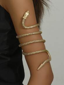 1pc Creative European & American Style Coiled Snake Bangle Bracelet