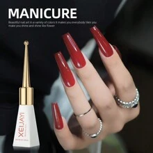 XEIJAYI 1pc Long-Lasting Red Gel Nail Polish UV/LED Soak Off Gel Nail Polish For Nail Art DIY Salon Home Holiday Gift For Women - 紅色 - 查看 2
