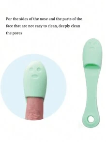 超柔软硅胶手持洁面仪，1 件套面部清洁刷（带指套和鼻翼刷），硅胶黑头去除工具（适用于敏感、娇嫩、干燥皮肤），护肤，房间装饰，家居装饰，卧室装饰，浴室，圣诞礼物，浴室装饰，旅行，旅行用品，婚礼，圣诞派对，妈妈礼物，家居，房间，家居装饰，圣诞礼物，送给妈妈的礼物，生日，粉色房间装饰，客厅装饰，卧室，男士礼物，爸爸礼物，蘑菇，新年，妈妈，配饰，送给爸爸的礼物，朋友，有趣的礼物