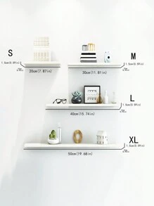 1 件白色创意单形壁架带隔间适用于客厅背景墙装饰秋季家居装饰 - 白色 - 查看 2