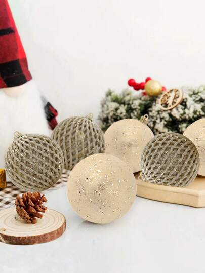 12 件圣诞树装饰，亮片装饰球套装，适用于节日派对房间装饰，圣诞节