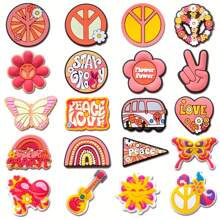 20pcs Shoe Charms For Clog Decoration Peace Sandals Accessories For Girls Women Boys Adults Party's Favor - Multicolor - View 1