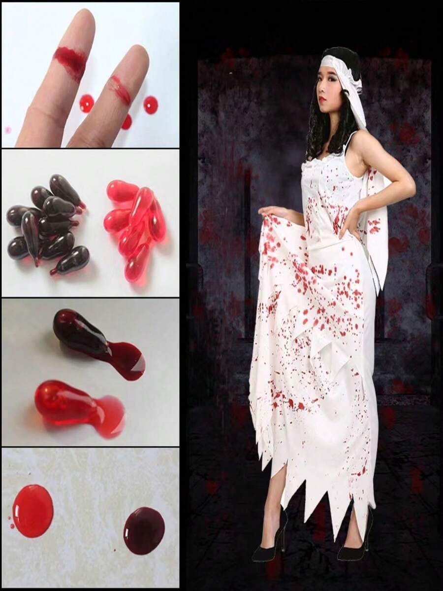 2入組隨機顏色藥丸形壓力紓解玩具 - 紅色 - 查看 1