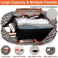 女士在外過夜旅行包，大型旅行手提袋，適用於飛機周末行李袋，具乾濕分離防水鞋收納隔層和口袋，男性皮革旅行商務化妝品禮品，耐用，大容量，手提行李