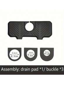 Kitchen Faucet Drain Mat Sink Splash-Proof Narrow Edge Free Cutting Silicone Water Control Drain Mat - Multicolor - View 5