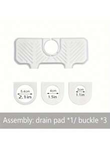 Kitchen Faucet Drain Mat Sink Splash-Proof Narrow Edge Free Cutting Silicone Water Control Drain Mat - Multicolor - View 6