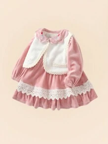 嬰兒女孩花卉刺繡外套