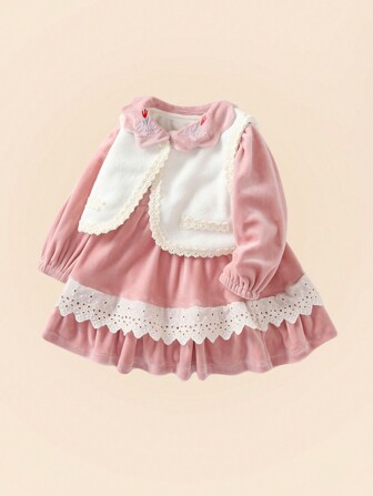 嬰兒女孩花卉刺繡外套