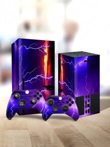 1 Set (5 Piezas) Pegatina Decorativa Impresa Para Consola De Juegos Xbox Series X - Multicolor - Ver 1