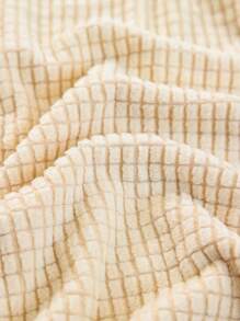 1入現代極簡風格彈性沙發套,附坐墊套,米白色,適用於l型和1/2/3/4座沙發,提供保暖、防塵、耐用、機洗和適用於全季節 - 米色 - 查看 6