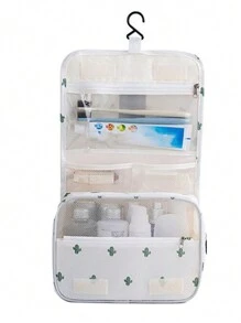 化妝包帶掛鉤女士旅行袋防水盥洗用品美容收納袋女士浴室用品化妝收納袋便攜式盥洗包盥洗用品旅行包