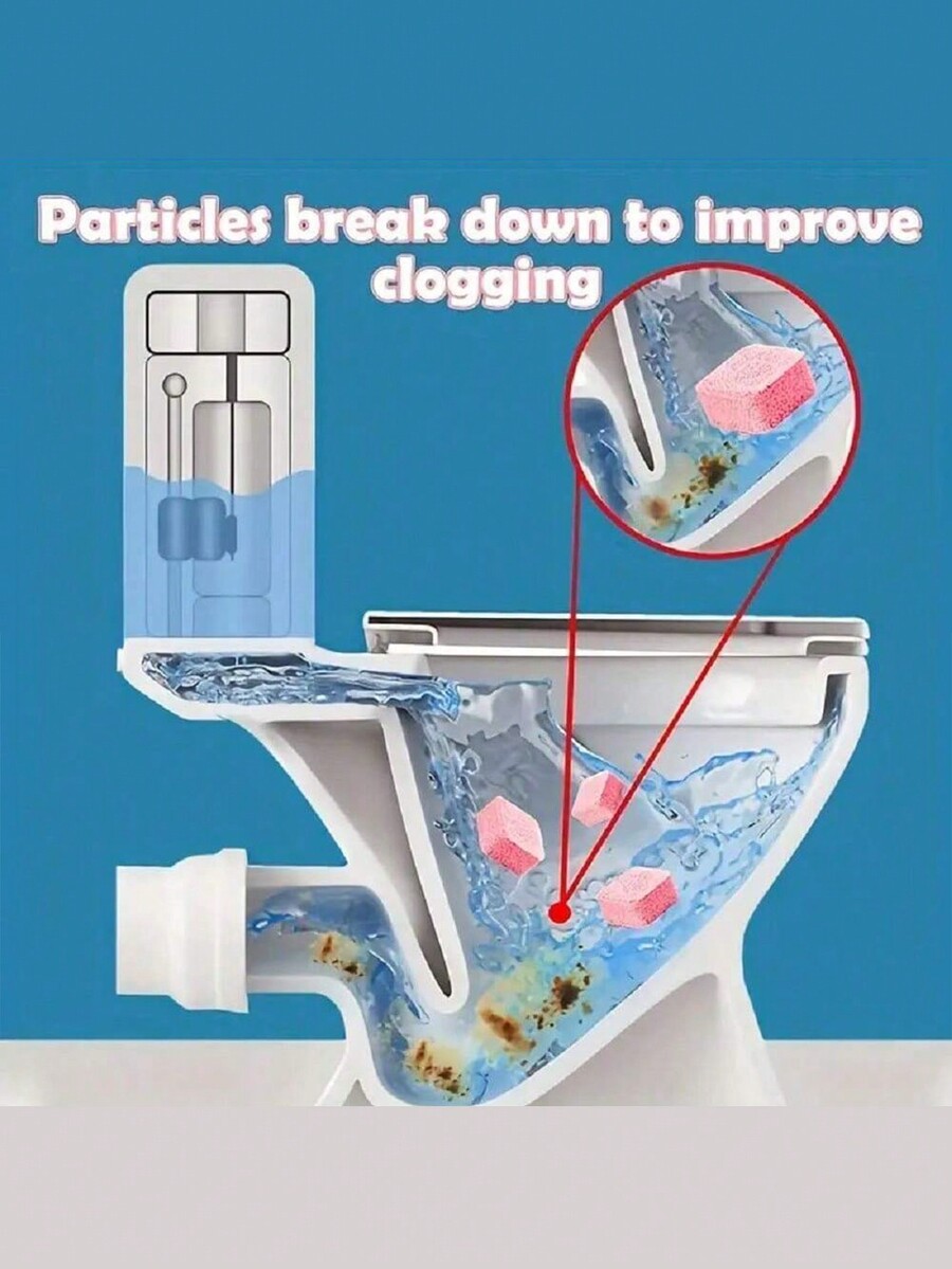 12pcs Automatic Toilet Cleaning Tablets, Quick Remover Of Urine Stains And Limescale, Deodorize