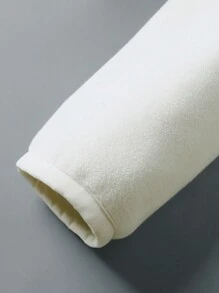 男士双面珊瑚绒夹克，毛绒衬里户外夹克 - 白色 - 查看 6